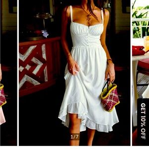 Commense ruffle hem midi dress